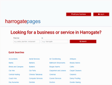 Tablet Screenshot of harrogatepages.co.uk